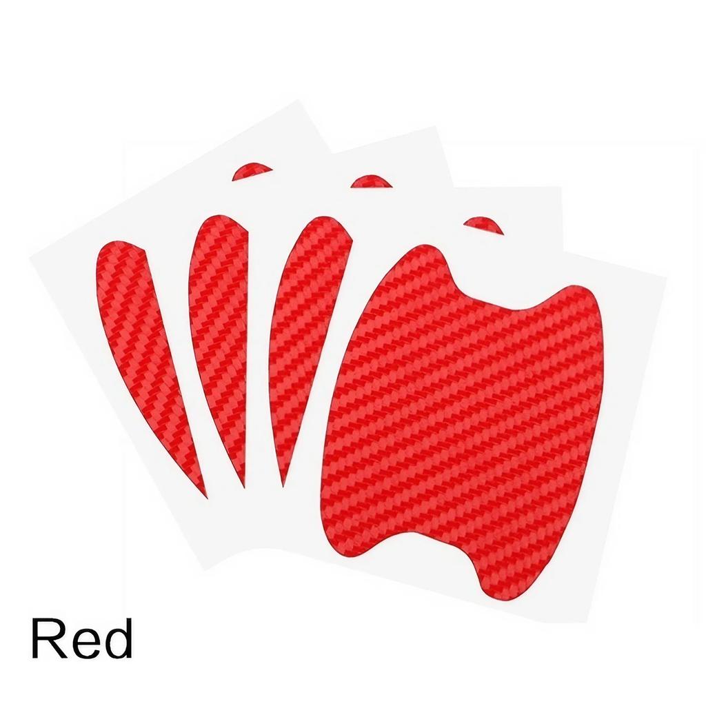 Universal Carbon Fiber Car Door Handle Protector, Vinyl AntiScratch Protective Film for Car Handles