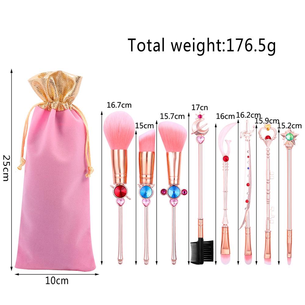 Sailor Moon Makeup Brush Set - 8-Piece Midi Fox Collection