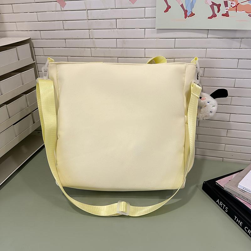 Large Capacity Shoulder Bag Student Book Bag Color Block Crossbody Bag