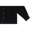 Levis Solid Color Button-Down Casual Long Sleeve Denim Jacket Women Jackets Black 17356-0000