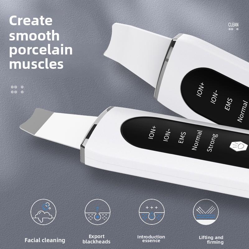 Ultrasonic Shovel Blackhead Ion Introduction Export Shovel Knife EMS Pore Cleaner Beauty Instrument Shovel Machine