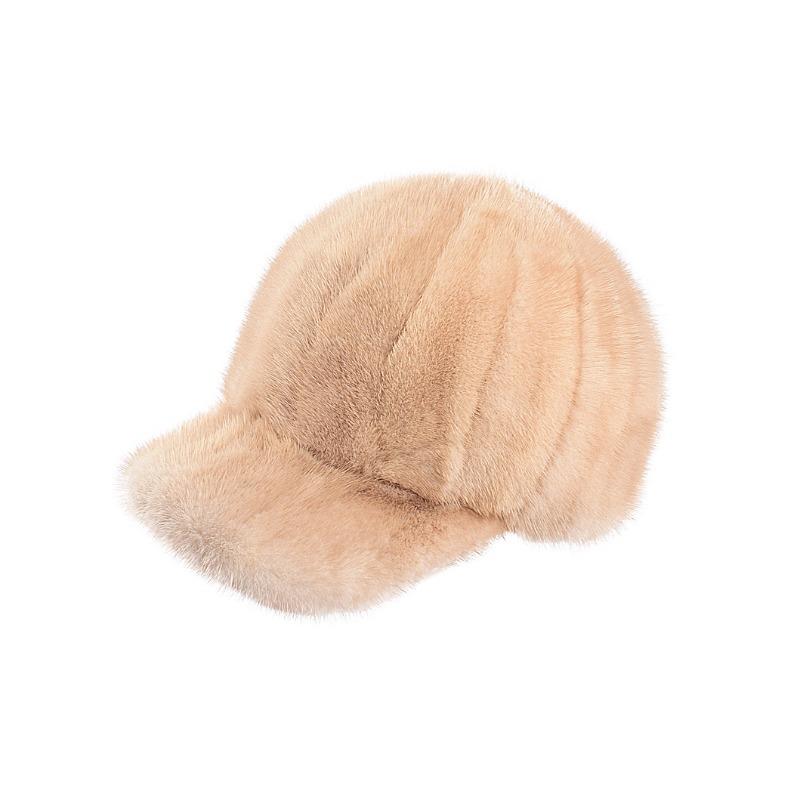 Nerzmütze Damen Herbst und Winter Nerzfell Pelz Nerz Mode trendige Nerzmütze vielseitige Ritter Baseballkappe