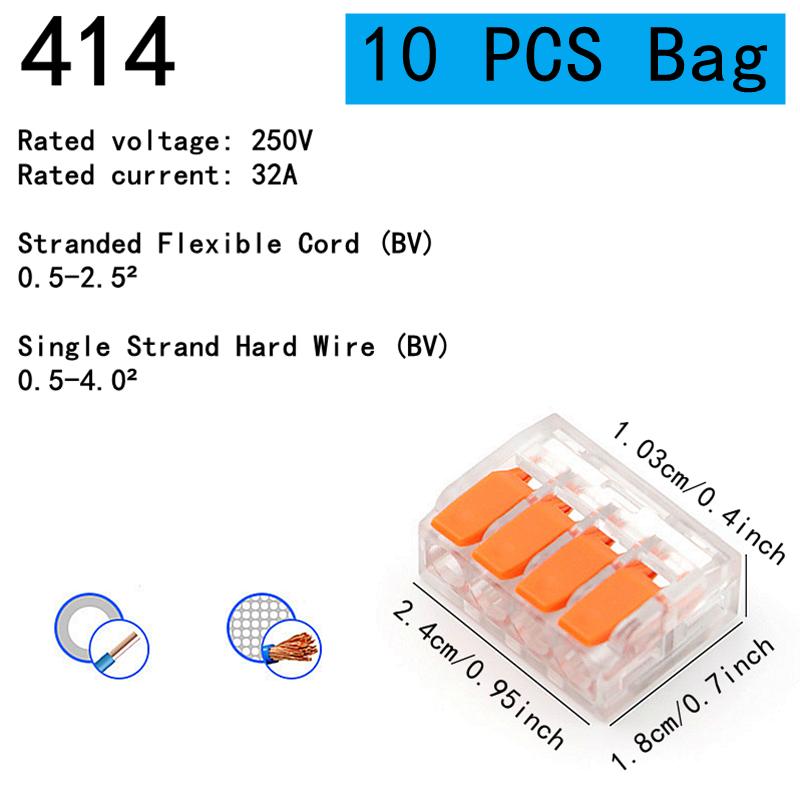 10-75 Pcs Orange Universal Type Quick Plug-in Terminals,Electrical Equipment Connectors,Wire Connector Terminals,250V/32A Plug Connectors 4
