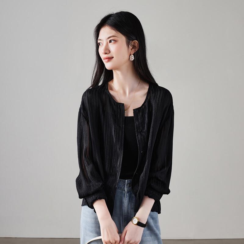 SOFSIL 2026 Spring Silk Blend Long Sleeve Blouse for Women