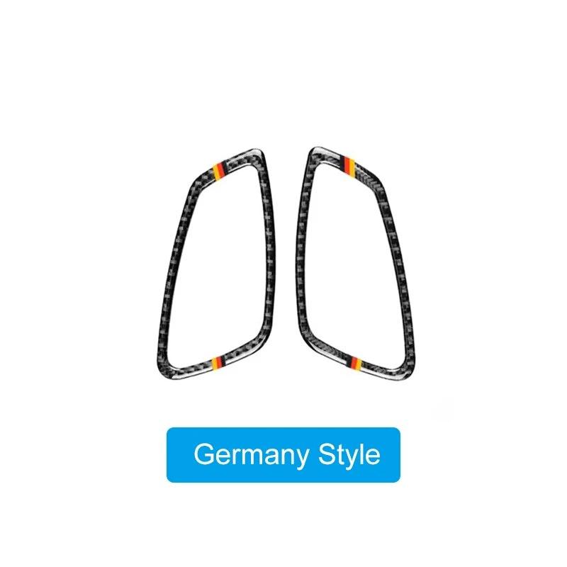 2Pcs Carbon Fiber Two Door Car Interior Handle Cover Decals Trim Door Bowl Stickers for BMW E92 E93 3 Series 2005-12 Accessories