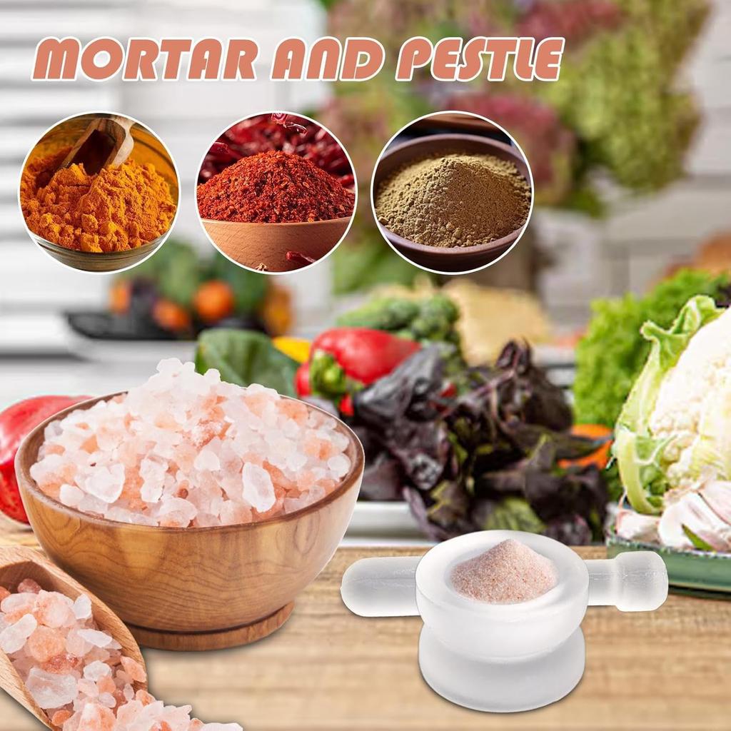 2Pcs Small Glass Mortar And Pestle Set White Bowl For Medicine Mixing Grinding Crushing Pills Ideal For Pharmacy Lab Household Use