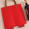 Solid Color Wine Bag Single Double Wine Carrier Bag Simple Felt Bag