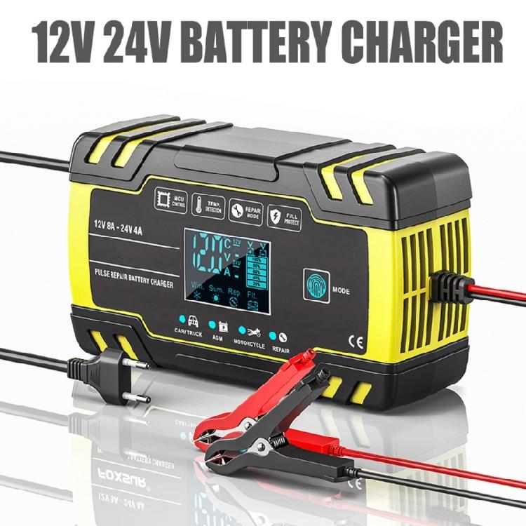 12V 24V Car Motorbike Battery Chargers AGM Lead-Acid Automatic Repair Device