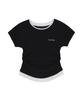 Nigaennikol Layered Shirring Slim Top_Black