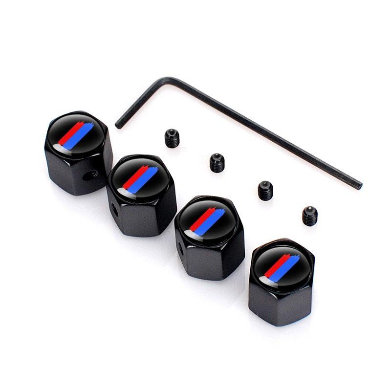 4Pcs/Set Universal Car Wheel Tire Valve Stem Caps Anti-Theft Tire Air Valve Caps Airtight Dust Proof Covers чёрный