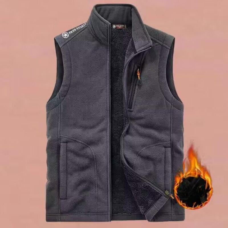 Uformell Vest Herre Vår og Høst Fleece Ermeløs Fleecevest Utendørs Fleecevest Vest Vest Vest Sportsjakke