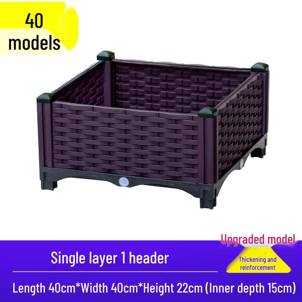 Large Outdoor Plastic Elevated Vegetable Planter Box for Balcony Gardening