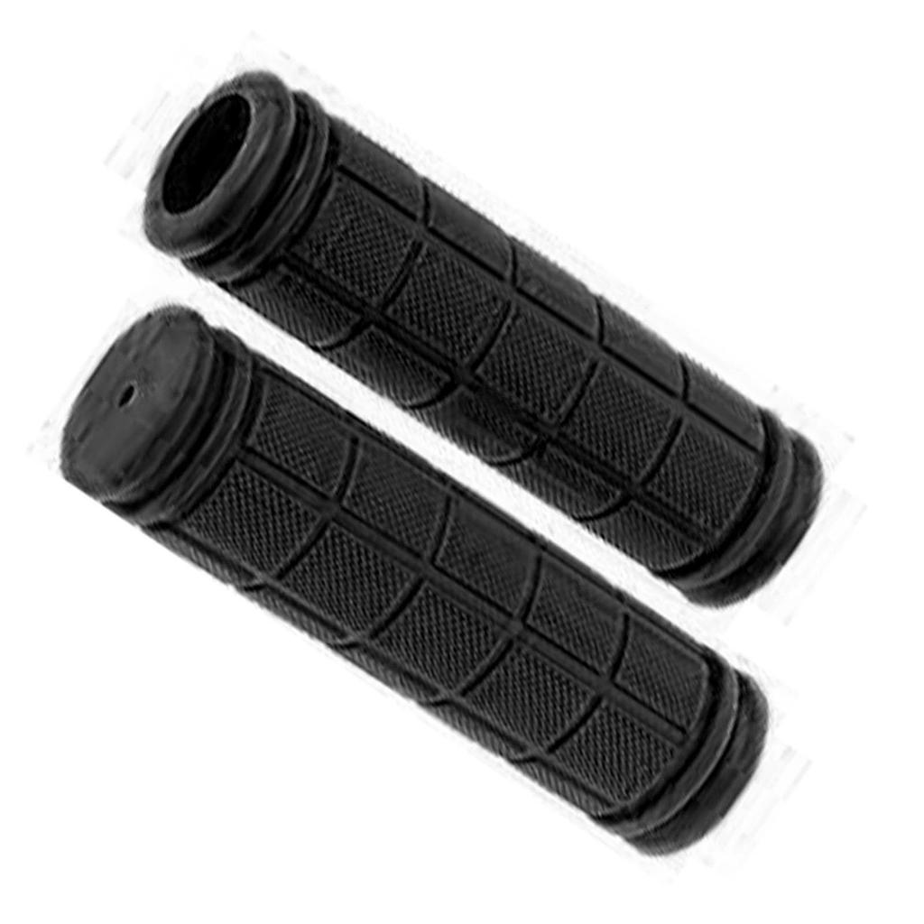 1 Pair Cycling Handlebar Grips Soft Comfortable Non Slip Rubber Cycle Handle Grip for Fixed Gear Cycling Black