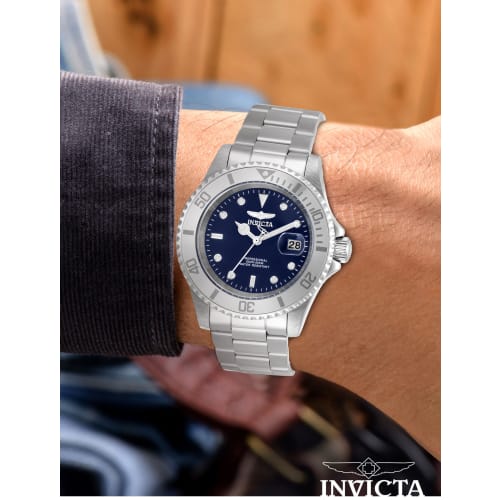 Invicta Men's Pro Diver Quartz Watch with Stainless Steel Strap, Silver, 20 (Model: 34023)