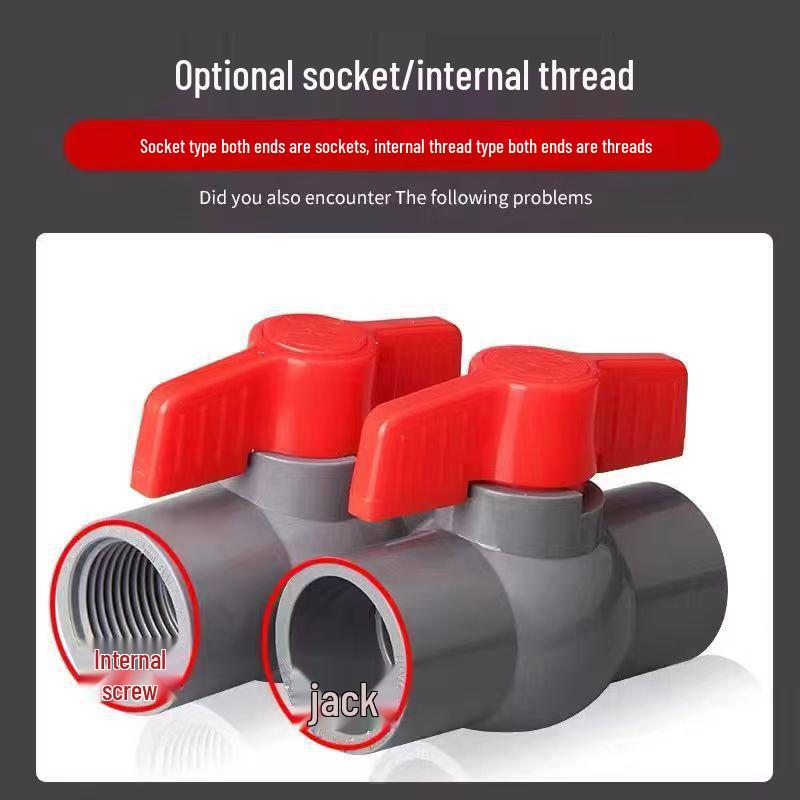 PVC Ball Valve Switch for Water Pipes (Sizes: 20-110mm)