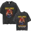 Rock Band Gun N Rose Wasehd Vintage T-shirt Men Women Gothic Rock Metal Streetwear Male Casual Oversized Short Sleeve T 663