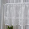 Breathable Sheer White Curtains for Window Stylish Lace Designs Kitchen Dining Decoration