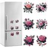 6Pcs Acrylic Diamond Painting Fridge Magnets DIY Diamond Painting Magnets Kit for Refrigerator Mailbox Decor