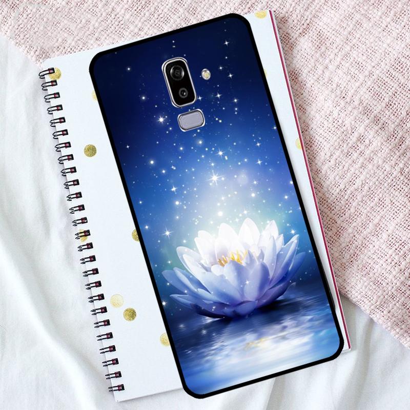 Lotus Blue White Flowers Case For Samsung Galaxy M06 M16 M53 M13 M31 M11 M35 M55 M15 M56 M36 M12 M32 M52 M14 M34 M54