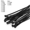 50/100pcs Self Locking Plastic Nylon Cable Tie  Black Cable Tie Fastening Ring Self-Locking Industrial Cable Tie Cable Tie Set