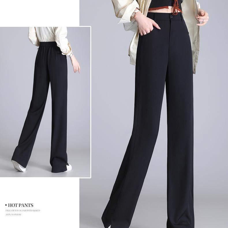 Fashionable Summer Loose Straight-Leg Split Pants for Women