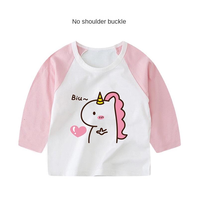 Baby Girl Autumn Long-sleeved T-shirt Baby Cotton Bottoming Shirt Girls Spring and Autumn Tops Small Children Fashionable Autumn Clothes