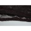 Women Sexy Slanted Neck Off Shoulder Short Sleeve Lace Patchwork Waist Cinched Cropped T Shirt