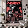 Arazzo da Parete Arte di Travis Scott Tessuto da Appendere Copertura di Sfondo Decorativa per Decorazione della Stanza