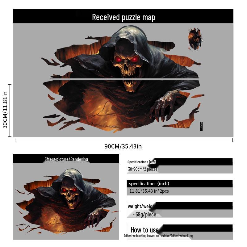 2025 Halloween Pumpkin & Witch Static Cling Wall & Window Stickers