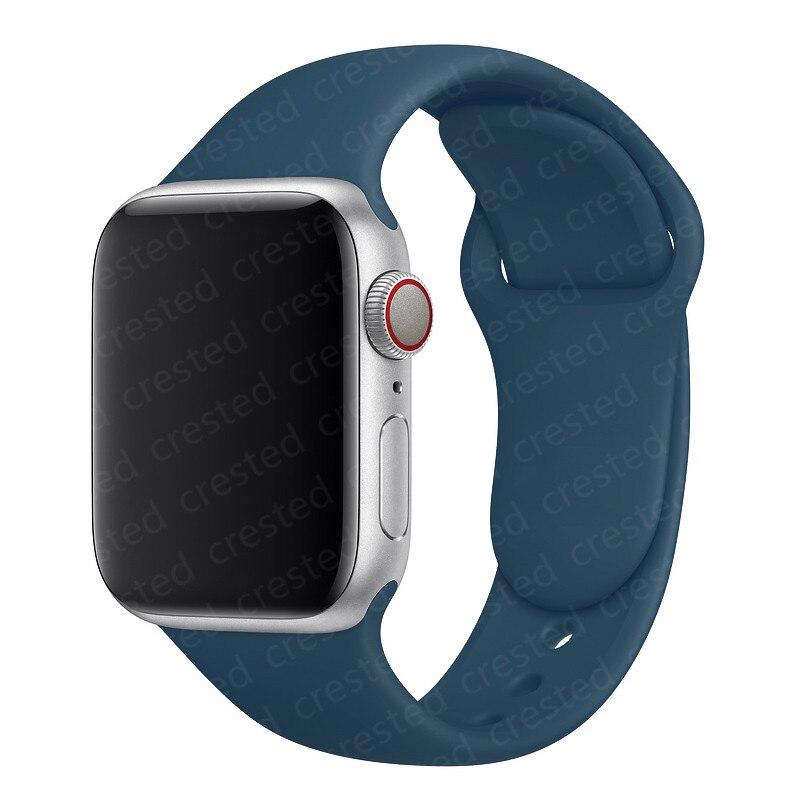 Silicone Strap For Watch Band 44mm 40mm 38mm 42mm Rubber Belt Wristband Bracelet iWatch1 2 3 4 5 Se 6 Band