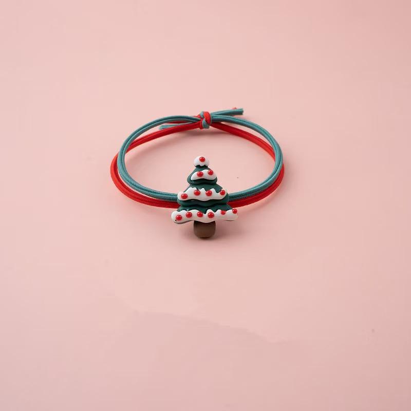 

Cute Christmas Hair Tie for Girls - Stylish Japanese & Korean Headwear with INS Leather Cover & Rubber Band