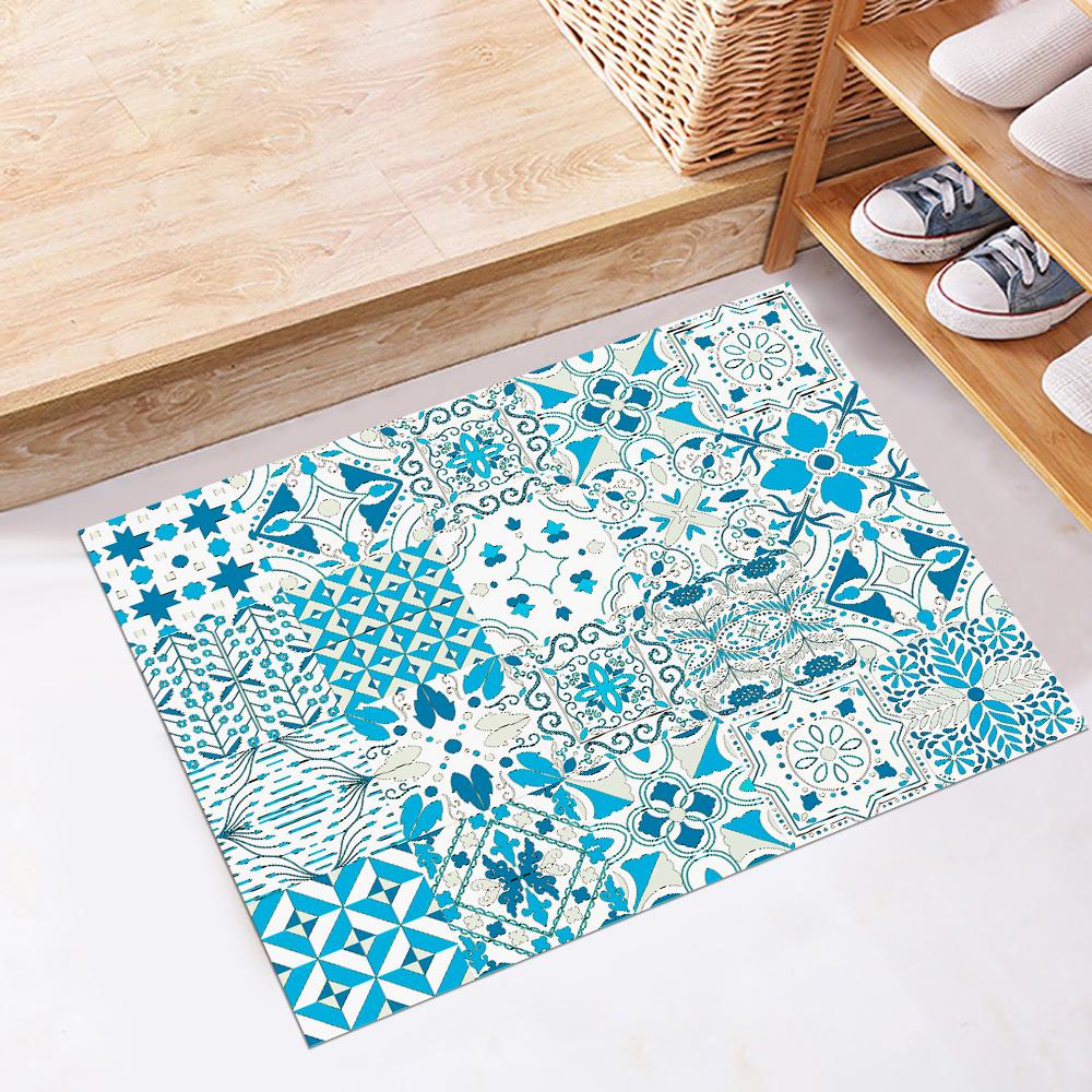 20 sztuk niebieskie kafelki naklejki ścienne kuchnia Backsplash szafa łazienka renowacja kredensu Peel & Stick wodoodporne artystyczne naklejki ścienne