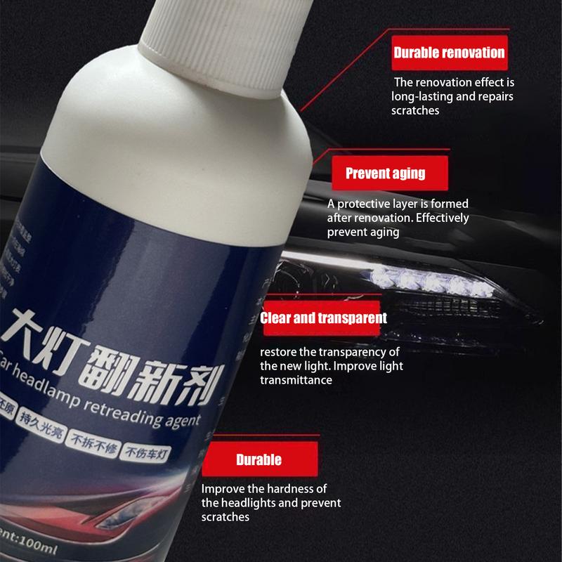 Car Headlight Restoration Polishing Kits Repair Cleaning Paste Headlamp Scratch Remover Remove Oxidation Headlight Polish Liquid