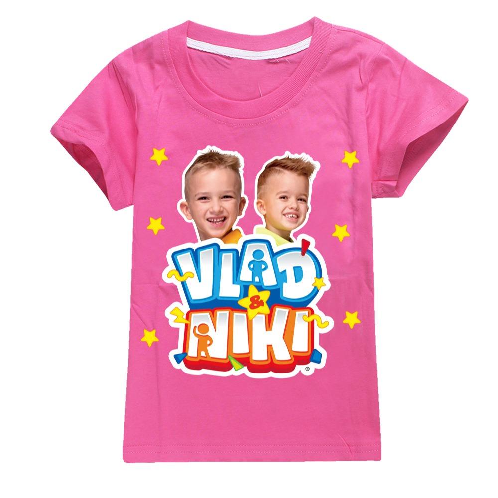 Children Cute Vlad Niki Clothes Kids Summer Fashion T-shirt Baby Boys Cartoon Tshirts Toddler Girls Short Sleeve Casual Tops