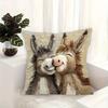 45x45 Donkey Pillowcase Cartoon Donkey Plush Pillow Case Cute Cushion Cover  Home Decor
