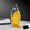 Customized Creative Metal Crystal Trophy, Honor Leaf Medal, Premium Company, Excellent Employee Souvenir, Home Decoration, 1Pc