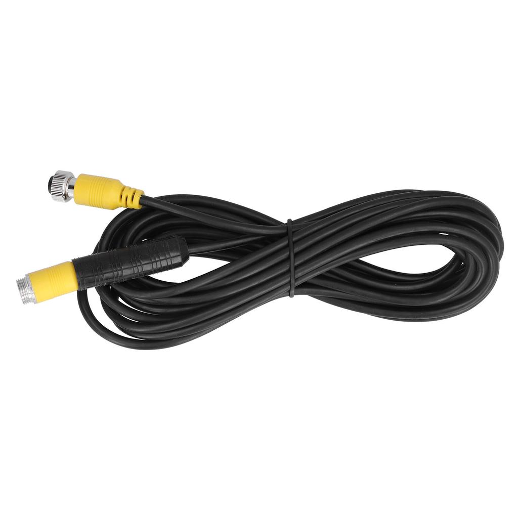 Car Video Extension Cable 4‑Pin 5m/16.4ft Male to Female Waterproof for Truck Trailer Bus Motorhome