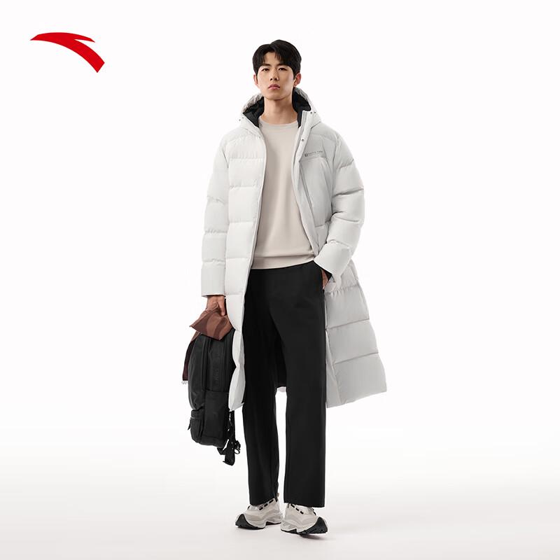 Anta Men's Six-Degree Core Mid-Length Hooded Goose Down Jacket