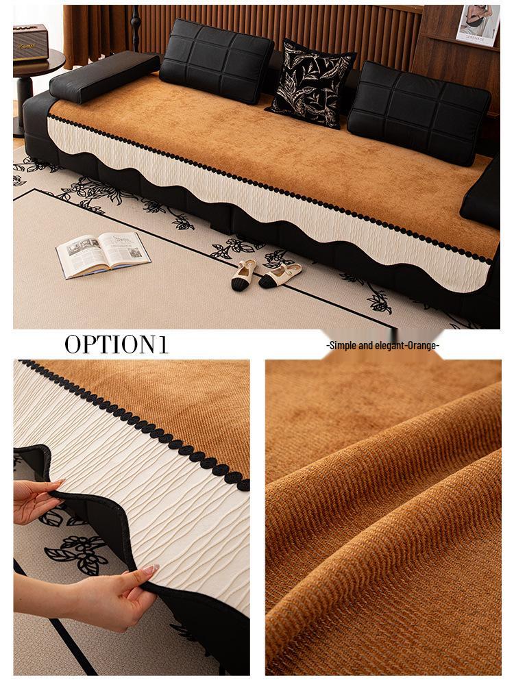 All-Season Non-Slip Leather Sofa Cushion Set
