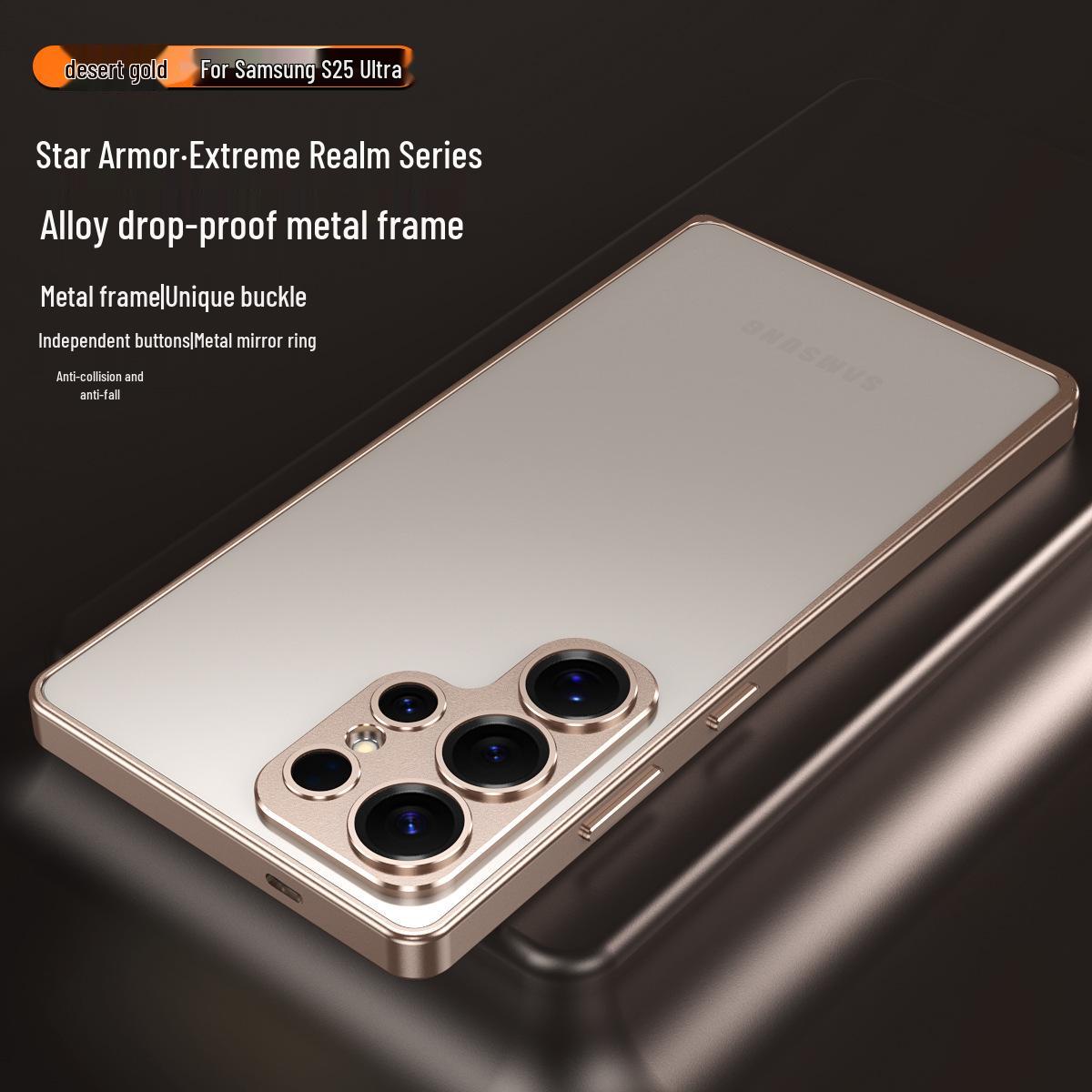 

Star Armor Aluminum Frame Metal Lens Case for Samsung S26 Ultra - No Back Panel, S25 Compatible Protective Case S25 Plus