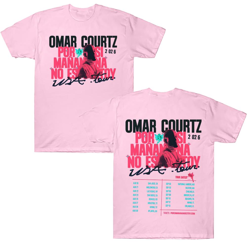 Omar Courtz Por Si Mañana No Estoy 2026 Tour T Shirts Hip Hop Style Graphic Tee Women Men Casual Cotton Short Sleeve Tees