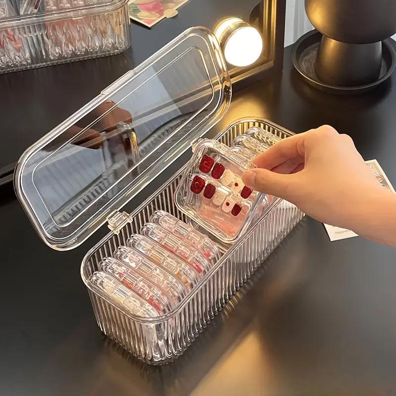 Moe Acrylic Grain Storage Box with Dustproof Lid for Pop Mart Blind Box Doll Display