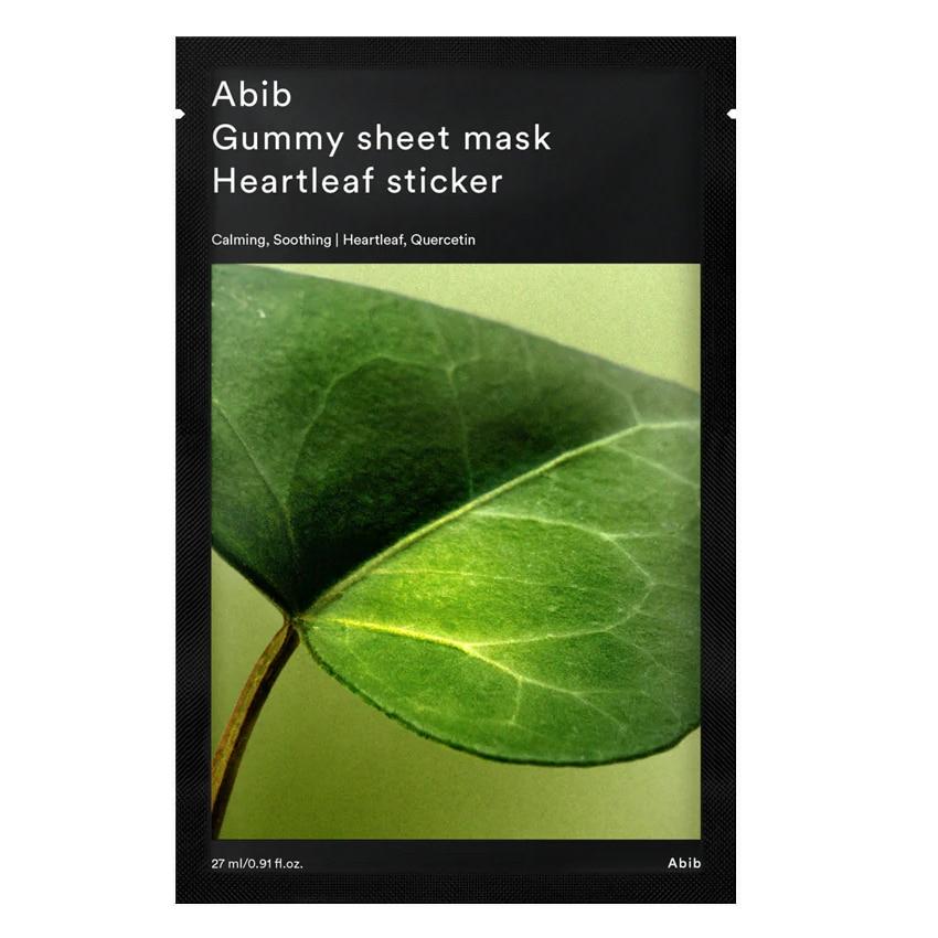 ABIB Gummy Sheet Face Mask - Sticker Heartleaf, Calming, 27ml, Hydrating Soothing Mask