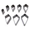 8Pcs Leather Die Cutter Template Cutting Mold Diamond Shape High Carbon Steel Hollow Punching Tool for DIY Craft