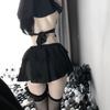 Sexy Underwear Role Play Wedding Dress Chiffon Skirt Suit