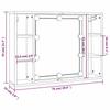 LED Mirror Cabinet in White 76 x 15 x 55 cm