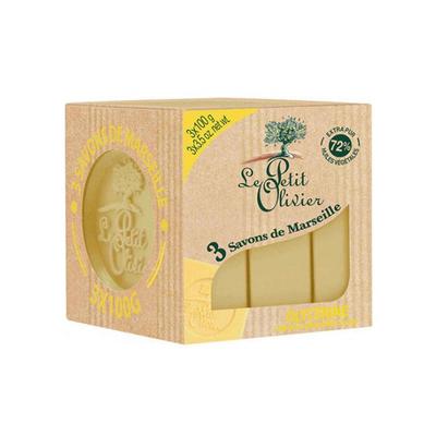 LE PETIT OLIVIER Glycerin Marseille Soap 3 X 100g