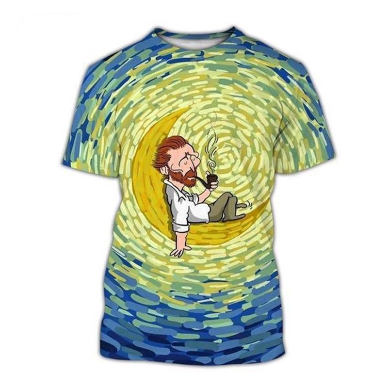2023 Summer New Style Vincent Van Gogh 3D Print T-shirt Vincent Van Gogh Oil Painting Men Women Casual Fashion Cool Kids T Shirt