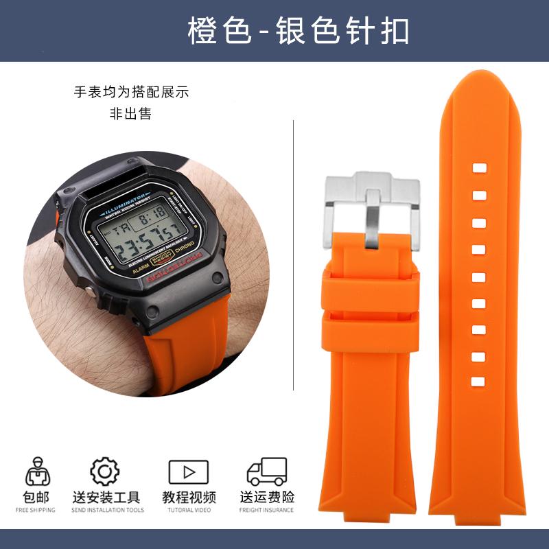 For G-SHOCK Casio GW6900 DW5600 GW-B5600 GM-5600 waterproof Raised silicone strap DW-5600 soft men's bracelet 24-16mm Convex