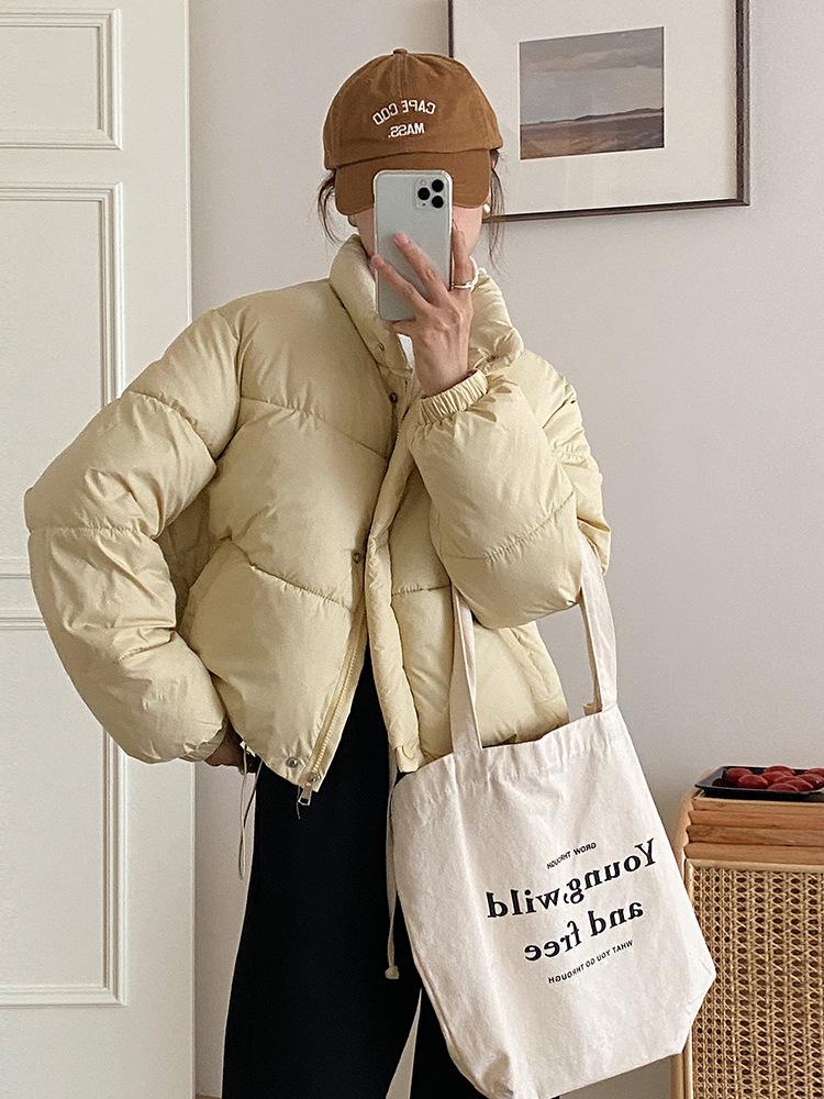 New short cotton clothes women's fashion casual loose stand-up collar small thickened bread clothes jacket